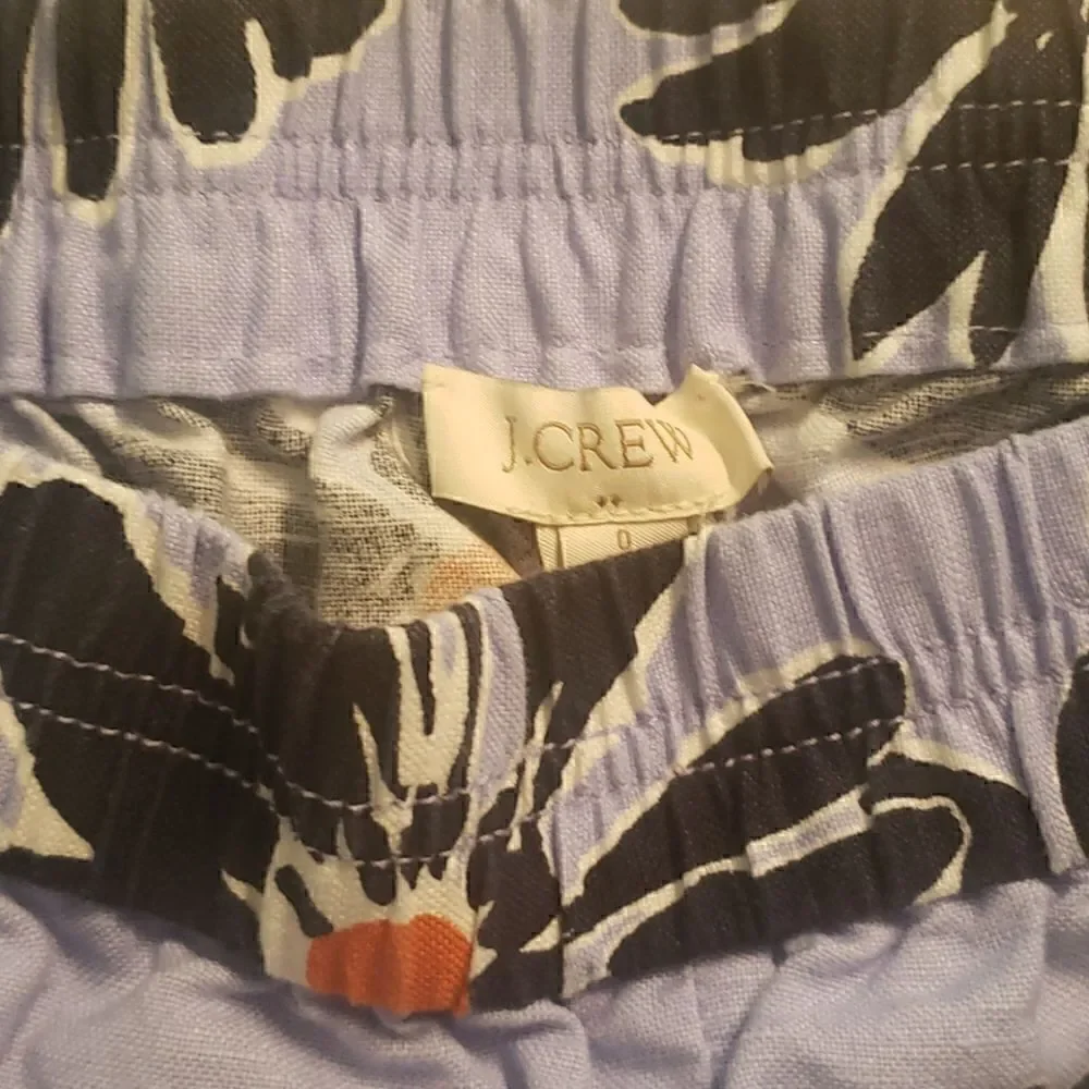 J.Crew- Floral print shorts. Like new. Size 0